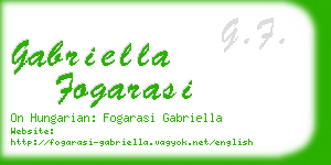 gabriella fogarasi business card